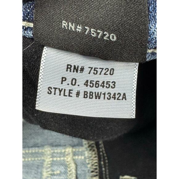 Buckle Black Women's Distressed Blue Stretch Denim Mom Jeans - Size 26 (27x28) - Picture 6 of 6